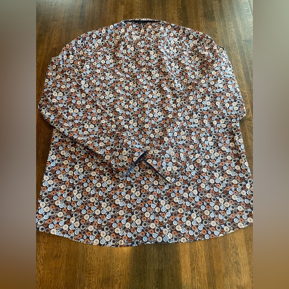 NWOT Johnston & Murphy Navy Button Down Shirt - Size XL - Picture 7 of 8